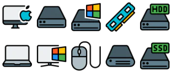 Desktop & computers набор иконок