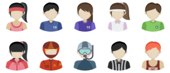 Sporting avatars набір іконок