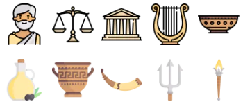 Ancient Greece pacote de ícones