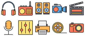 Multimedia and Entertainment icon pack