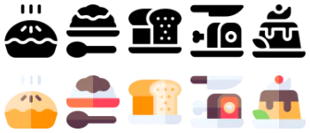 Gastronomy paquete de iconos
