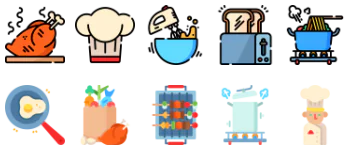 Cooking paquete de iconos