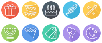 Holiday Festival and Celebration icon pack