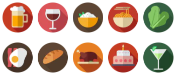 Circle color food 아이콘 팩