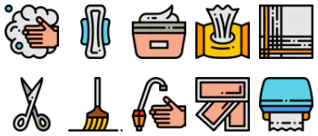 Гигиена набор иконок