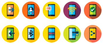 Mobile functions icon pack