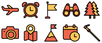 Camping Icon-Paket