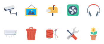 Household Devices And Appliance paquete de iconos