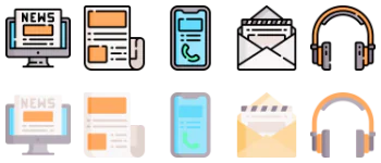 Communication and media icon pack