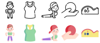 Pilates 아이콘 팩