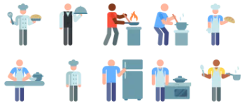 Cooking pictograms набір іконок