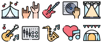 Music Festival icon pack