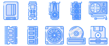 Computer Hardware pacote de ícones