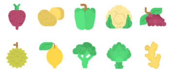 Fruit and Vegetable icon pack