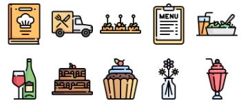 Restaurant icon pack