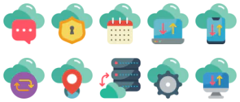 Cloud icon pack