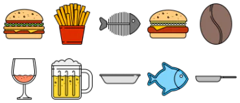 Food and Drinks Icon-Paket