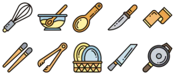 Kitchen Tools pacote de ícones
