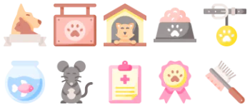 Pet Shop paquete de iconos