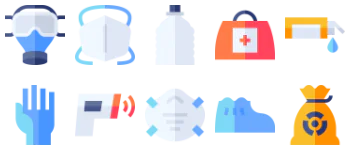 COVID Protection Equipment icon pack