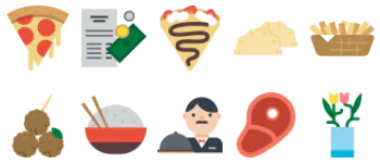 Food and drink gói biểu tượng