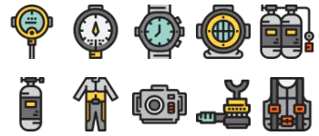 Diving icon pack