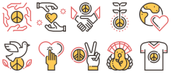 Мир во всем мире набор иконок