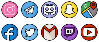 Социальные медиа набор иконок