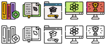 Elearning pacote de ícones
