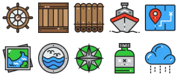 Nautical and sailor icon pack