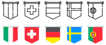 Country Flags gói biểu tượng