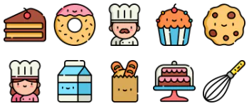 Bakery paquete de iconos