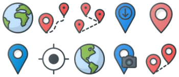 Maps and locations アイコンパック