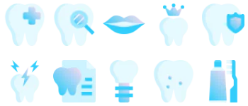 Стоматологический набор иконок