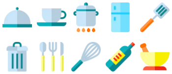 Kitchen pacote de ícones