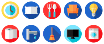 Товары для дома набор иконок