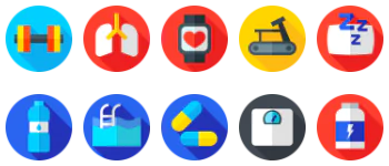 Fitness набір іконок