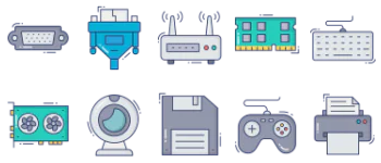 Computer parts gói biểu tượng