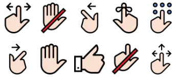 Hand gestures icon pack