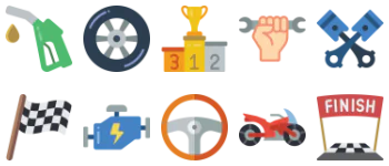 Motor sports paquete de iconos