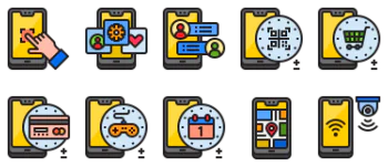 Smartphone technology paquete de iconos