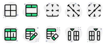 Tables jeu d'icônes