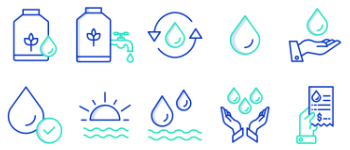 Water paquete de iconos
