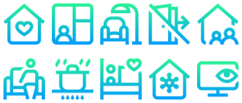 Stay at home paquete de iconos