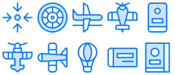 Airplane icon pack