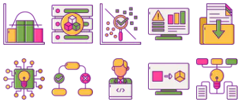 Аналитика данных набор иконок