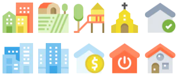 Buildings and Real Estate Icon-Paket