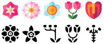 Flowers icon pack