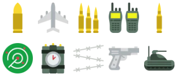 Армейские значки набор иконок