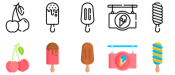 Ice Cream Shop icon pack